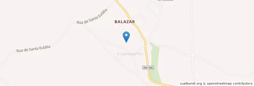 Mapa de ubicacion de Balazar en Portekiz, Norte, Porto, Área Metropolitana Do Porto, Póvoa De Varzim, Balazar.