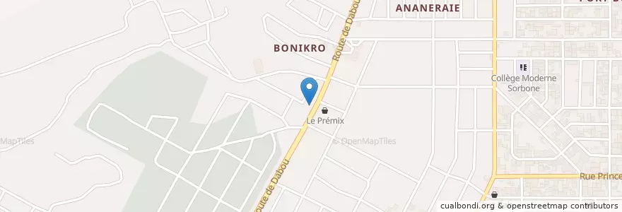 Mapa de ubicacion de Maquis en Ivoorkust, Abidjan, Yopougon.