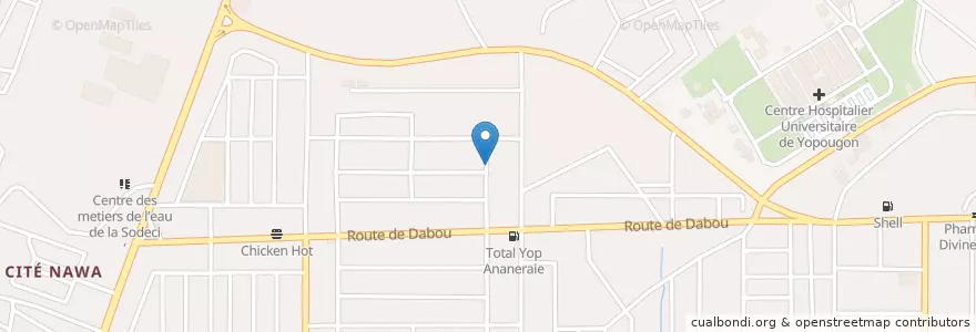 Mapa de ubicacion de Garba en 科特迪瓦, 阿比让, Yopougon.