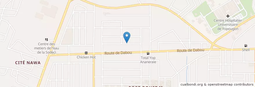Mapa de ubicacion de Maquis en Fildişi Sahili, Abican, Yopougon.