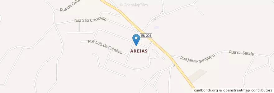 Mapa de ubicacion de Areias, Sequeiró, Lama e Palmeira en Portugal, Norte, Porto, Área Metropolitana Do Porto, Santo Tirso, Areias, Sequeiró, Lama E Palmeira.