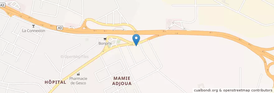 Mapa de ubicacion de Mobil Money en Costa De Marfil, Abiyán, Yopougon.