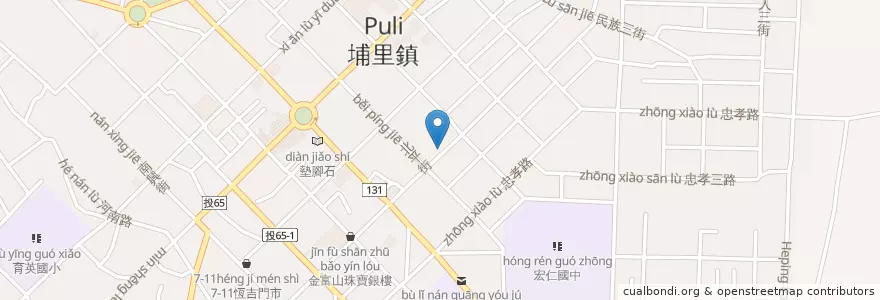 Mapa de ubicacion de 橫濱拉麵 en Tayvan, 臺灣省, Nantou, 埔里鎮.