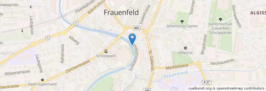 Mapa de ubicacion de Ost-mobil en Schweiz/Suisse/Svizzera/Svizra, Thurgau, Bezirk Frauenfeld, Frauenfeld.