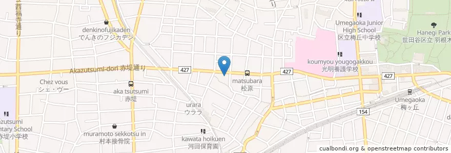 Mapa de ubicacion de 創価学会世田谷文化会館 en Japon, Tokyo, 世田谷区.