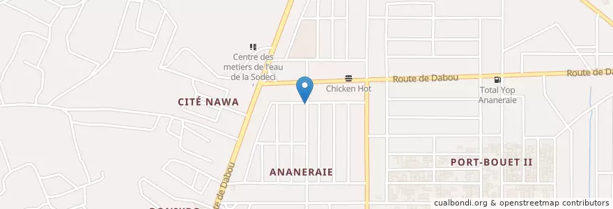 Mapa de ubicacion de Mobil money en ساحل عاج, آبیجان, Yopougon.