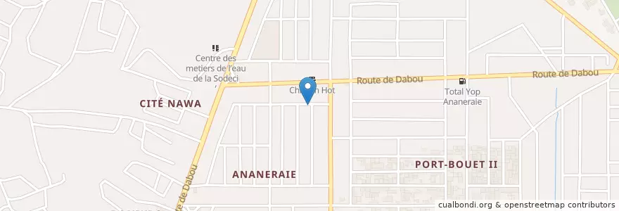 Mapa de ubicacion de Eglise en Elfenbeinküste, Abidjan, Yopougon.