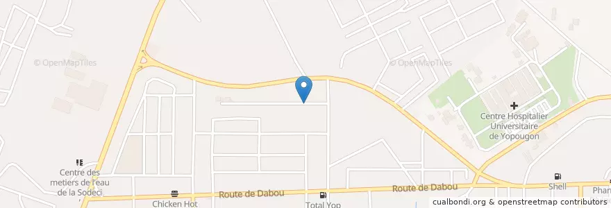 Mapa de ubicacion de Garbadrome en Elfenbeinküste, Abidjan, Yopougon.