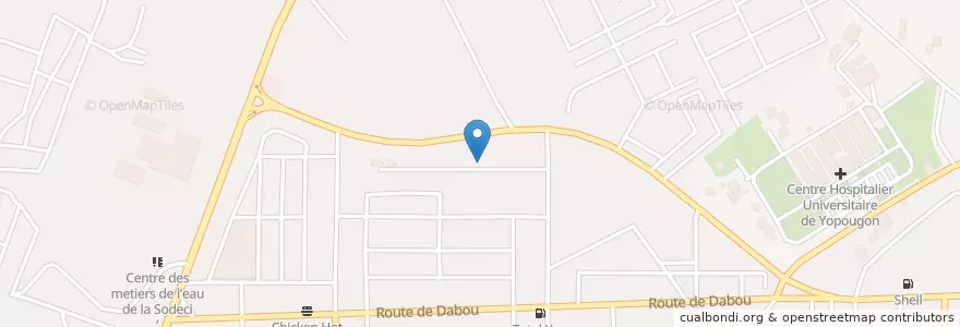 Mapa de ubicacion de Eglise de l'armé royale en 科特迪瓦, 阿比让, Yopougon.