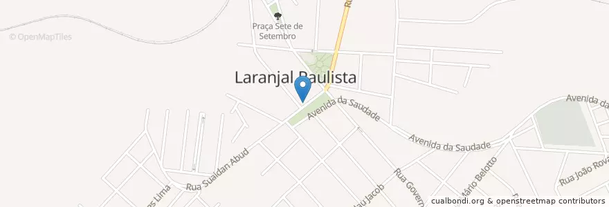 Mapa de ubicacion de Santa Paula en 巴西, 东南部, 圣保罗, Região Geográfica Intermediária De Campinas, Região Imediata De Piracicaba, Laranjal Paulista.