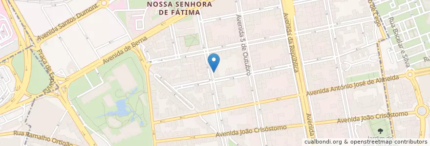 Mapa de ubicacion de Pastelaria/Restaurante Manon en Portugal, Área Metropolitana De Lisboa, Lisbon, Grande Lisboa, Lisbon, Avenidas Novas.