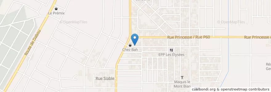 Mapa de ubicacion de Resto Bar le 13H en Кот-Д’Ивуар, Абиджан, Yopougon.