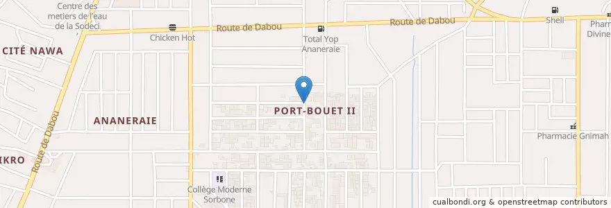 Mapa de ubicacion de Lavage Auto en ساحل عاج, آبیجان, Yopougon.