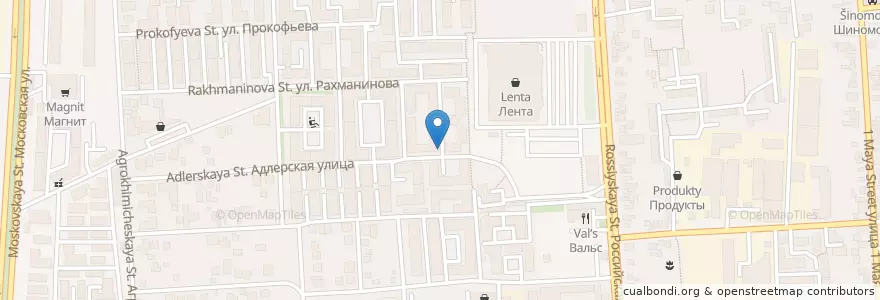 Mapa de ubicacion de Луч en Rusya Federasyonu, Южный Федеральный Округ, Krasnodar Krayı, Городской Округ Краснодар.