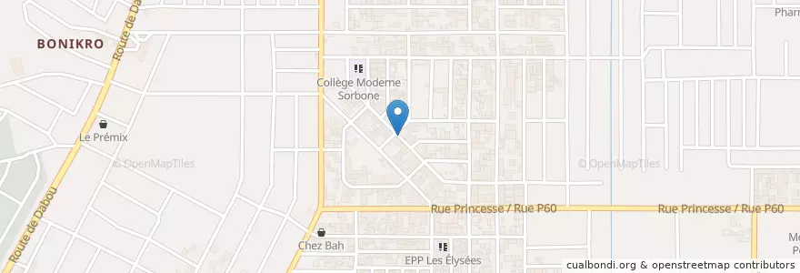 Mapa de ubicacion de Maquis Restaurant en ساحل عاج, آبیجان, Yopougon.