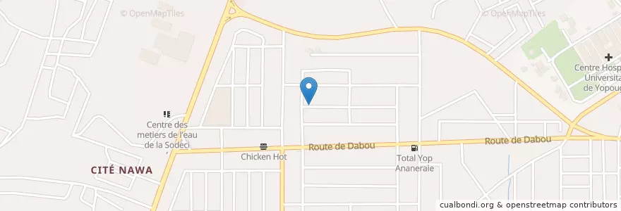Mapa de ubicacion de Maquis Restaurant le Niablé en Côte D'Ivoire, Abidjan, Yopougon.