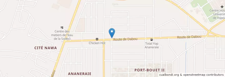 Mapa de ubicacion de Maquis select en Fildişi Sahili, Abican, Yopougon.