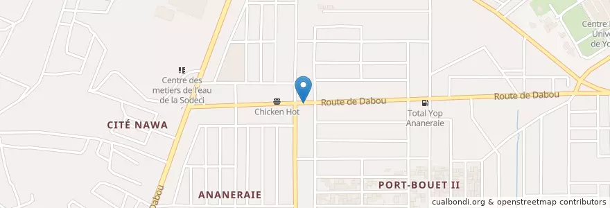 Mapa de ubicacion de Garbadrome en Ivoorkust, Abidjan, Yopougon.