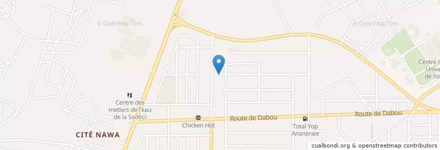 Mapa de ubicacion de Garbadrome en Côte D'Ivoire, Abidjan, Yopougon.