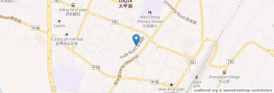 Mapa de ubicacion de 大甲芋頭城 en Taiwan, Taichung, 大甲區.