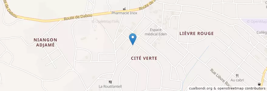 Mapa de ubicacion de Le Dictionnaire en Côte D’Ivoire, Abidjan, Yopougon.