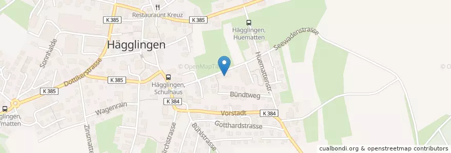 Mapa de ubicacion de Städtischer Kindergarten en سويسرا, Aargau, Bezirk Bremgarten, Hägglingen.