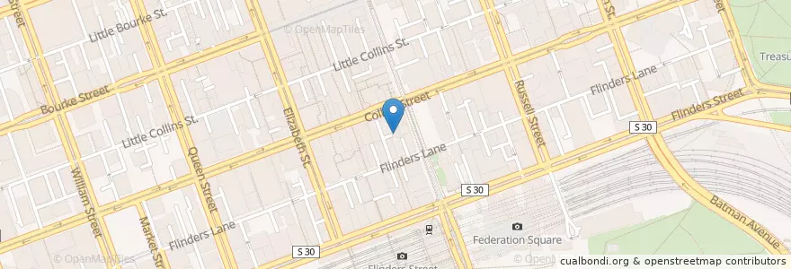 Mapa de ubicacion de AOC Car Park en Australië, Victoria, City Of Melbourne.