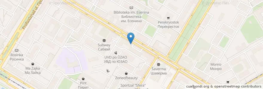 Mapa de ubicacion de Столички en Rússia, Distrito Federal Central, Москва, Юго-Западный Административный Округ, Академический Район.