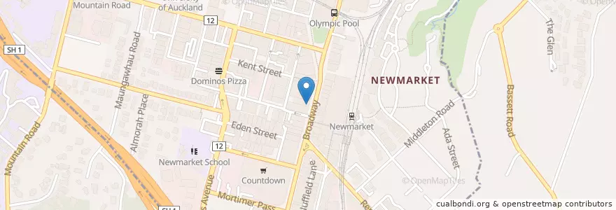 Mapa de ubicacion de Newmarket Medical Centre en New Zealand, Auckland, Waitematā.