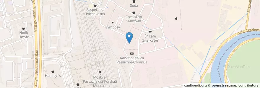 Mapa de ubicacion de Эфир en Russie, District Fédéral Central, Moscou, Центральный Административный Округ, Басманный Район.