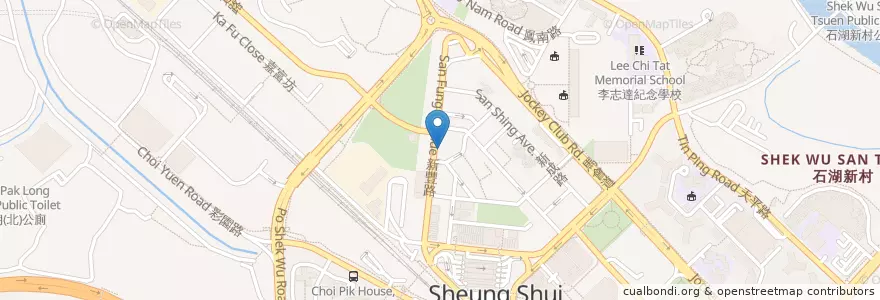 Mapa de ubicacion de Dah Sing Bank en China, Hong Kong, Guangdong, New Territories, North District.