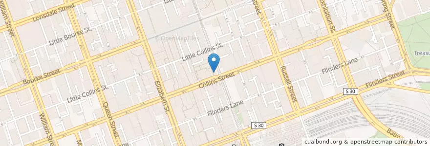 Mapa de ubicacion de Mulqueeny Pharmacy en 澳大利亚, 维多利亚州, City Of Melbourne.