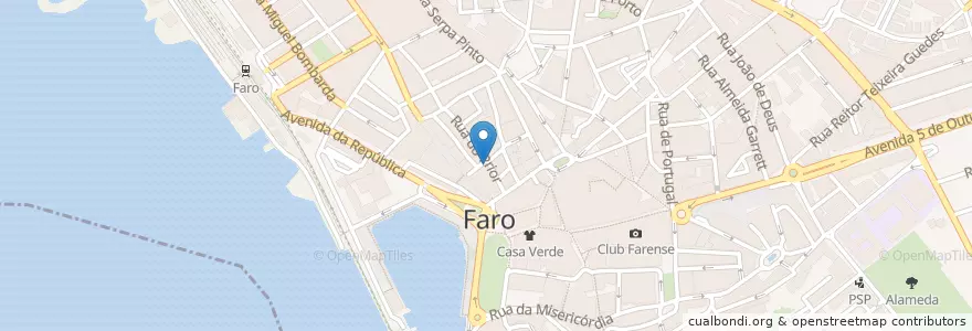Mapa de ubicacion de Grains864 en پرتغال, Algarve, Algarve, فارو, فارو, فارو.