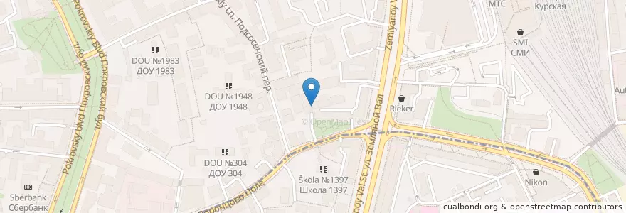 Mapa de ubicacion de Мята Lounge en Russie, District Fédéral Central, Moscou, Центральный Административный Округ, Басманный Район.