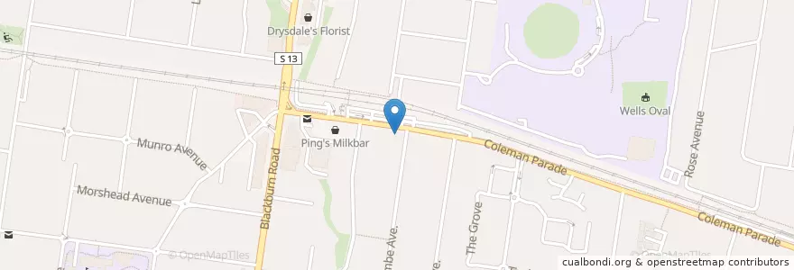 Mapa de ubicacion de Coleman Parade Medical Centre en 오스트레일리아, Victoria, City Of Monash.