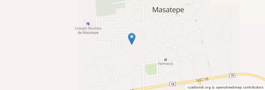 Mapa de ubicacion de IGLESIA EL FARO UNIVERSAL en 尼加拉瓜, Masaya, Masatepe (Municipio).