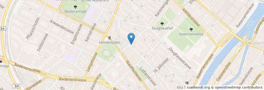 Mapa de ubicacion de Garbo en İsviçre, Zürih, Bezirk Zürich, Zürich.