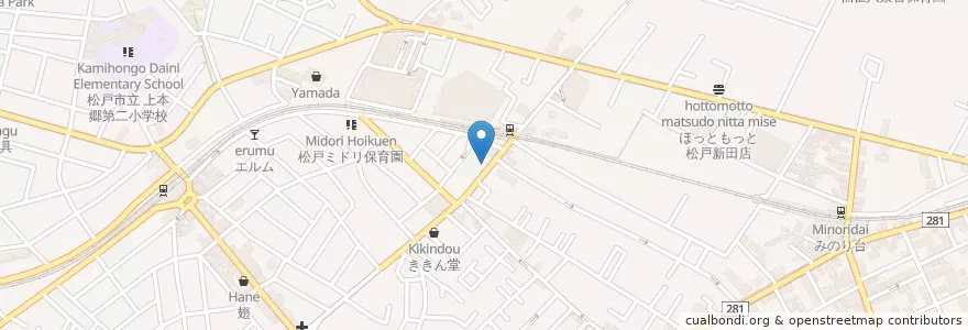 Mapa de ubicacion de CoffeeHouse 潤 en Japon, Préfecture De Chiba, 松戸市.