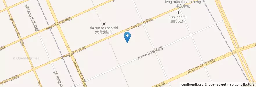 Mapa de ubicacion de 江波中式快餐 en Çin, Heilongjiang, 牡丹江市, 东安区, 七星街道.
