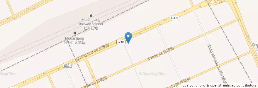 Mapa de ubicacion de 立银骨伤医院 en Chine, Heilongjiang, 牡丹江市, 东安区, 七星街道.