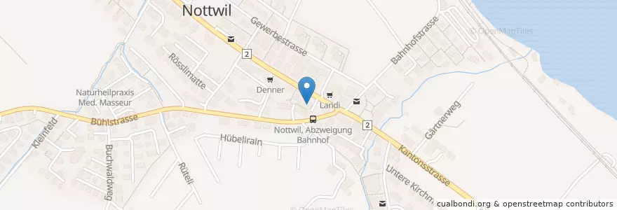 Mapa de ubicacion de Post Filiale en Schweiz/Suisse/Svizzera/Svizra, Luzern, Nottwil.