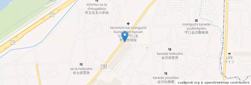 Mapa de ubicacion de だいち en 일본, 오사카부, 守口市.