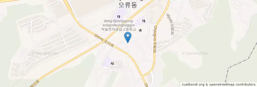 Mapa de ubicacion de 오류동 남부교회 en Korea Selatan, 서울, 구로구, 오류2동.