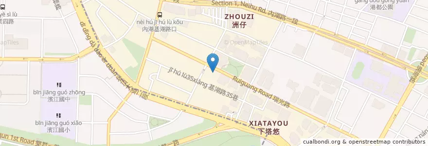 Mapa de ubicacion de 怡客咖啡 en 臺灣, 新北市, 臺北市, 內湖區.