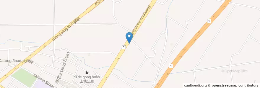Mapa de ubicacion de 中華水餃館 en تايوان, مقاطعة تايوان, 苗栗縣, 頭份市.