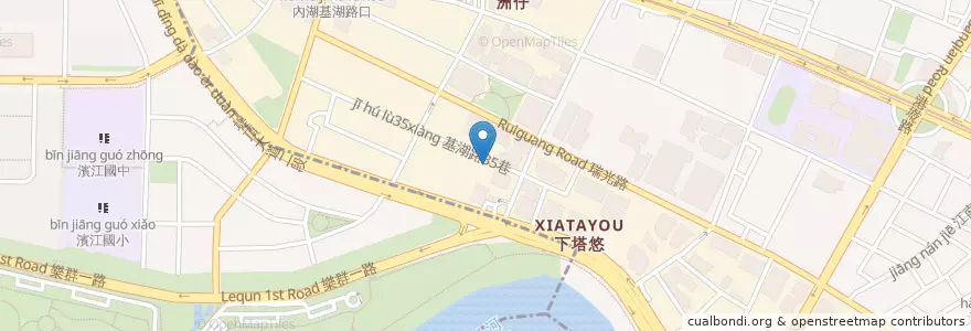 Mapa de ubicacion de 水剌韓式料理 en Taiwán, Nuevo Taipéi, Taipéi, 內湖區.