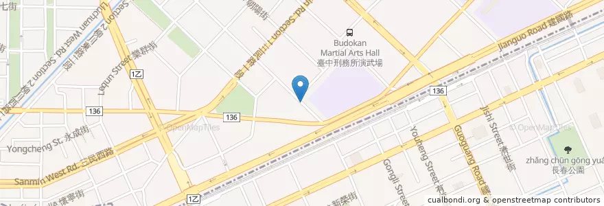 Mapa de ubicacion de 新盼望教會 en تايوان, تاي شانغ, 南區.