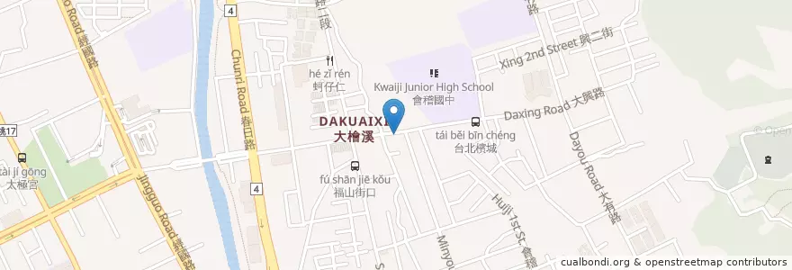 Mapa de ubicacion de 玖樓鍋物 en 臺灣, 桃園市, 桃園區.