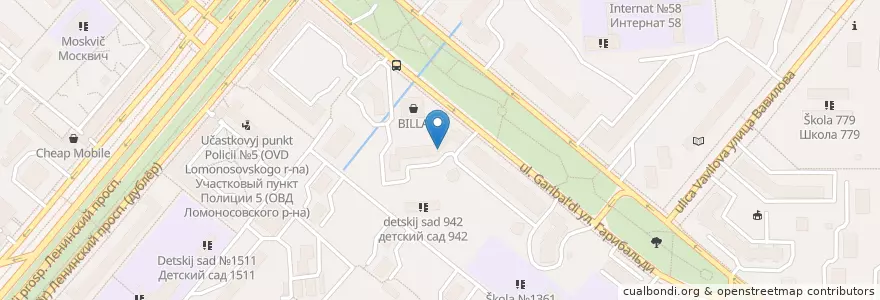 Mapa de ubicacion de Стоматологическая клиника доктора Гранова en Rusia, Центральный Федеральный Округ, Москва, Юго-Западный Административный Округ.