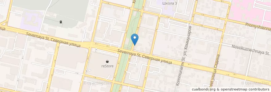 Mapa de ubicacion de KFC en 俄罗斯/俄羅斯, 南部联邦管区, 克拉斯诺达尔边疆区, Городской Округ Краснодар.